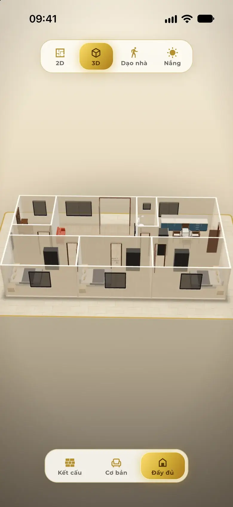 The 3D house of the plan just designed — rotate and zoom to see every room.