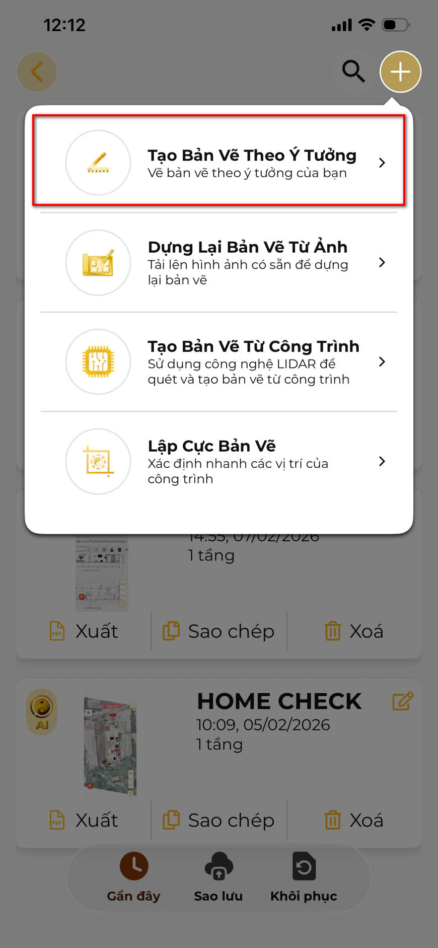 Manual drawing interface